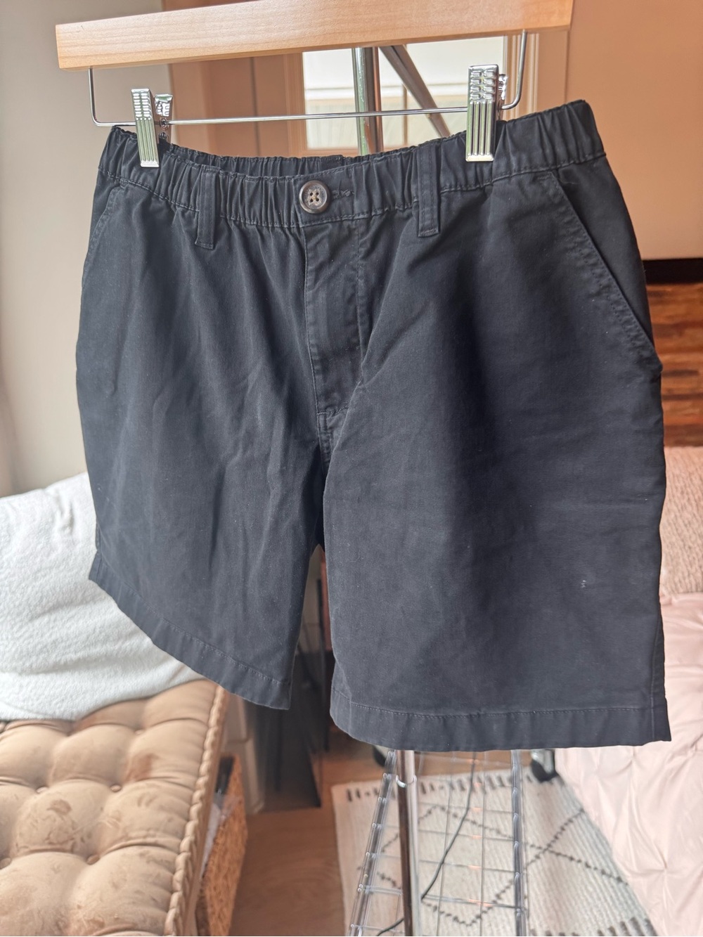 Chubbies Men’s Small Black 7” Inseam Shorts - Stretch Chino Athletic Gym Casual